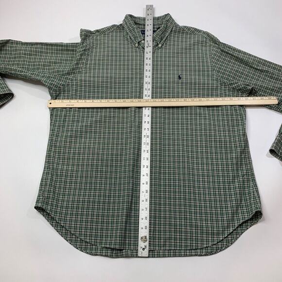 Vintage Ralph Lauren Shirt Mens 17.5 Cotton Classic Fit Check Plaid Button Down - Picture 5 of 8